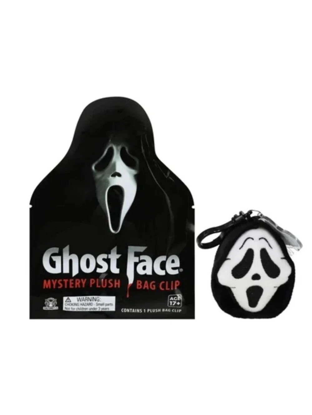 CultureFly Ghost Face Mystery Plush Bag Clip